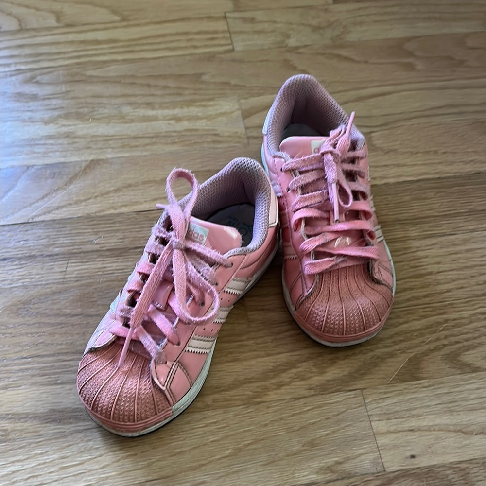 Adidas Pixar’s Toy Story Pink Superstar C Sneakers with Shell Toe Design